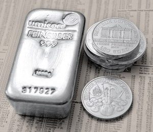 Silberpreis - Silberbarren und Silbermünzen
